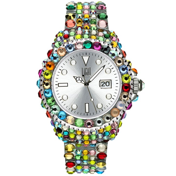 LIGHT TIME Mod. MEDITERRANEO - Full Strass / Silver - WW.L602N - Teknashop Ltd