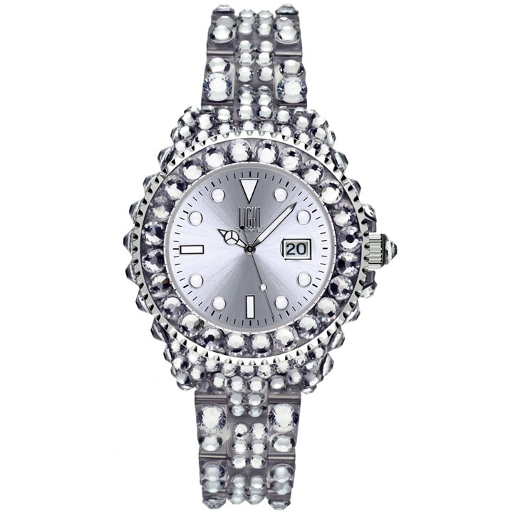 LIGHT TIME Mod. MEDITERRANEO - Full Strass / Silver - WW.L603A - Teknashop Ltd