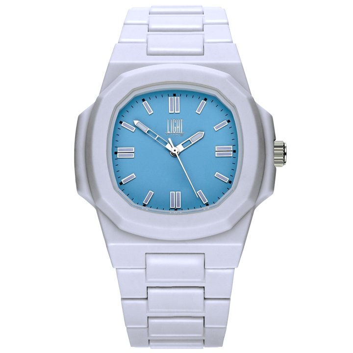 LIGHT TIME Mod. VELVET NAUTILUS - Light Blue - WW.L511-SIL-AZ - Teknashop Ltd