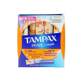 Tampax Pearl Compak Super Plus Buffer 18 Units - unisex - Teknashop Ltd