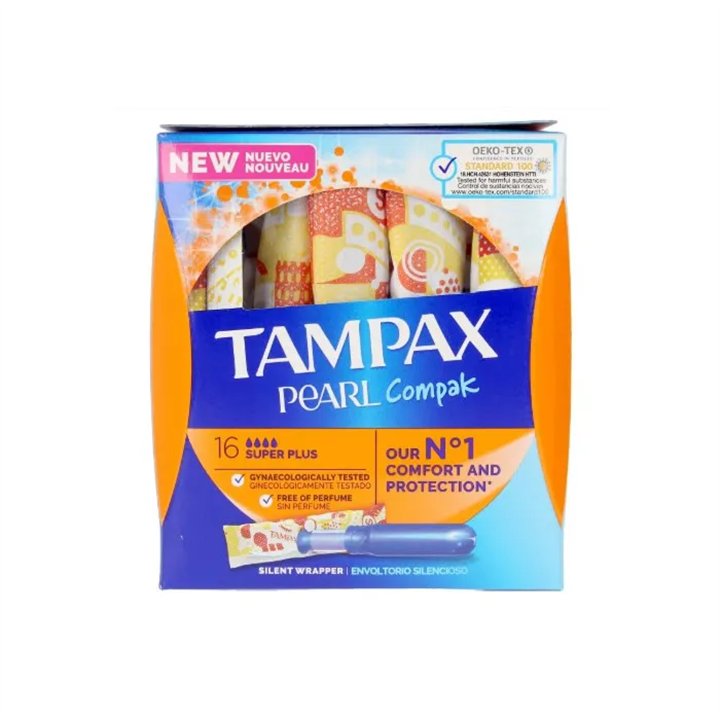 Tampax Pearl Compak Super Plus Buffer 18 Units - unisex - Teknashop Ltd
