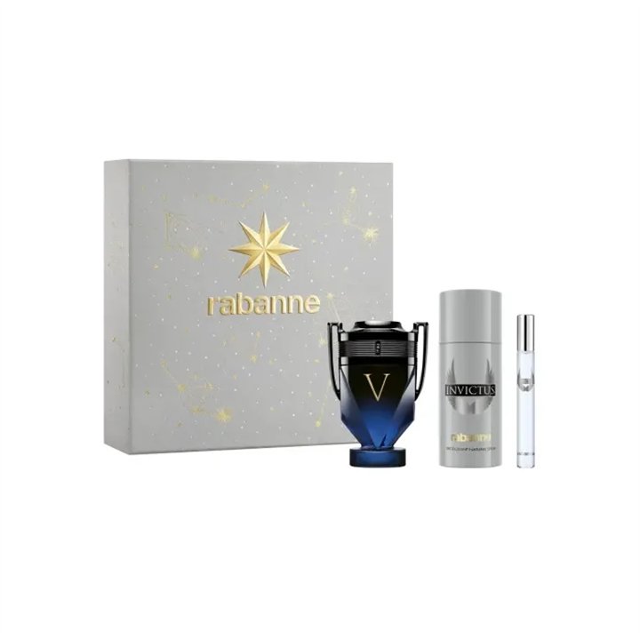 Rabanne Invictus Victory Elixir Eau De Perfume Spray 100ml Set 3 Pieces - man - Teknashop Ltd