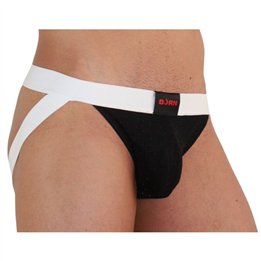 BURN - 004 JOCK SHINY BLACK / WHITE XL - D-241644 - Teknashop Ltd