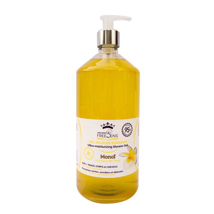 Laboratoire Freesens, Freesens, Monoi, Shower Gel & Shampoo 2-In-1, 1000 ml - Teknashop Ltd