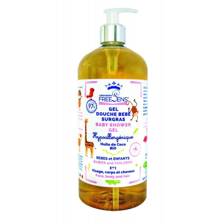 Laboratoire Freesens, Freesens, Shower Gel & Shampoo 2-In-1, Coconut Oil, 1000 ml - Teknashop Ltd