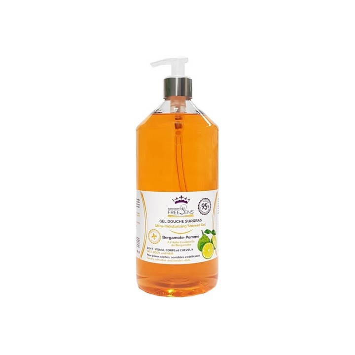 Laboratoire Freesens, Freesens, Shower Gel & Shampoo 2-In-1, Bergamot Essence, 1000 ml - Teknashop Ltd
