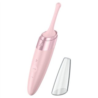 SATISFYER - TWIRLING DELIGHT CLIT TIP VIBRATOR PINK - D-230152 - Teknashop Ltd