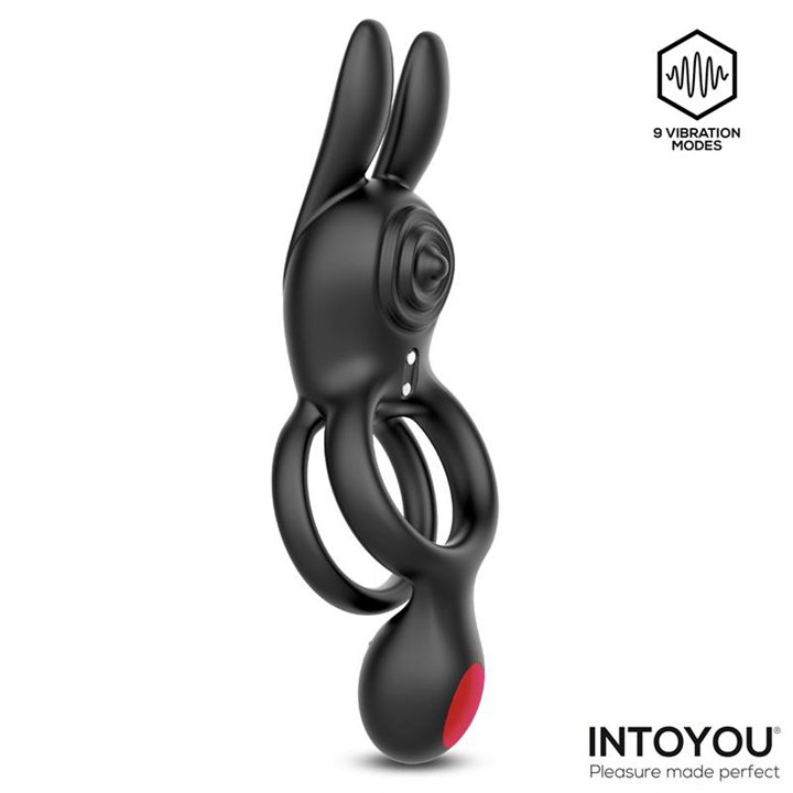 Konny Vibrating Rabbit Double Cockring with Remote - U-104 - Teknashop Ltd
