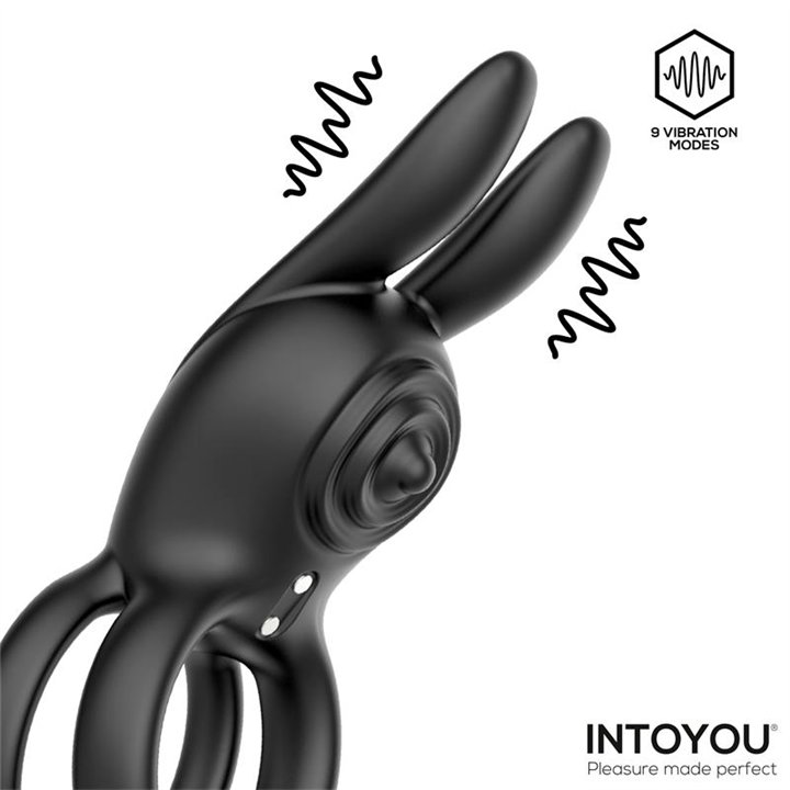 Konny Vibrating Rabbit Double Cockring with Remote - U-104 - Teknashop Ltd