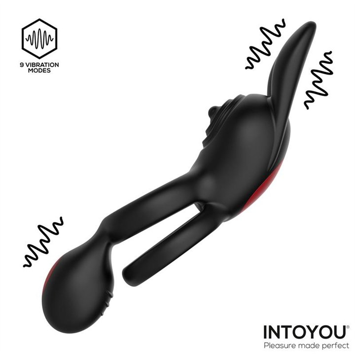 Konny Vibrating Rabbit Double Cockring with Remote - U-104 - Teknashop Ltd
