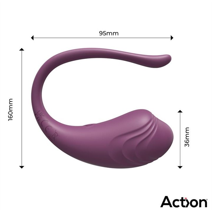 Luvia Vibrating Purple Egg w/Remote Cl.120 - AC-352 - Teknashop Ltd