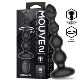 Mouve Butt Plug with Waving and Vibratiion with Remote Control 2 Motors - U-264 - Teknashop Ltd