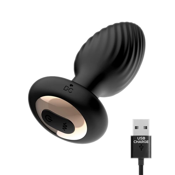 Drago Butt Plug Vibration, 360º Twister Movement and Remote Control - U-588 - Teknashop Ltd