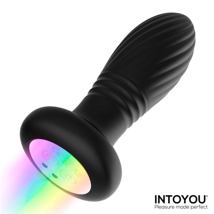 Tainy Thrusting Led Lighted Anal Plug with Remote Control - U-263 - Teknashop Ltd