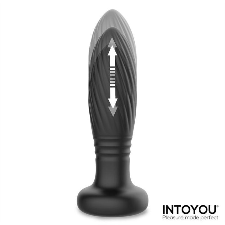 Tainy Thrusting Led Lighted Anal Plug with Remote Control - U-263 - Teknashop Ltd