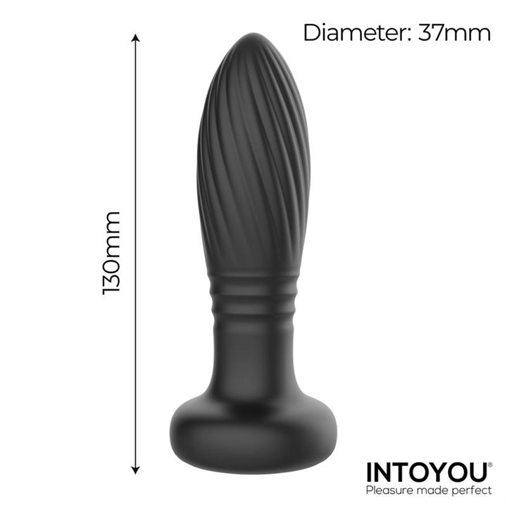 Tainy Thrusting Led Lighted Anal Plug with Remote Control - U-263 - Teknashop Ltd