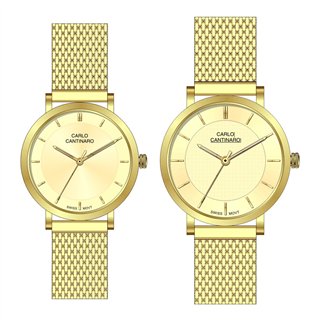 Carlo Cantinaro CC3001SM004 Partner Set Ladies Watch Men's Watch - CC3001SM004 - Teknashop Ltd