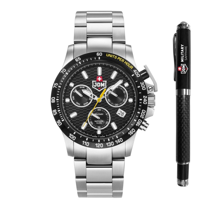 JDM Military Charlie ll JDM-WG017-01 Men's Watch Chronograph Gift Set - JDM-WG017-01 - Teknashop Ltd