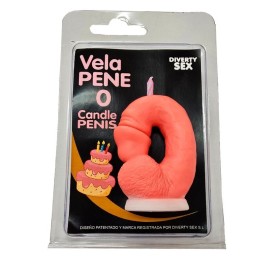 DIABLO PICANTE - PENIS CANDLE IN THE SHAPE OF THE NUMBER 0 PINK COLOR - D-246305 - Teknashop Ltd