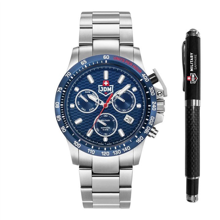 JDM Military Charlie ll JDM-WG017-02 Men's Watch Chronograph Gift Set - JDM-WG017-02 - Teknashop Ltd
