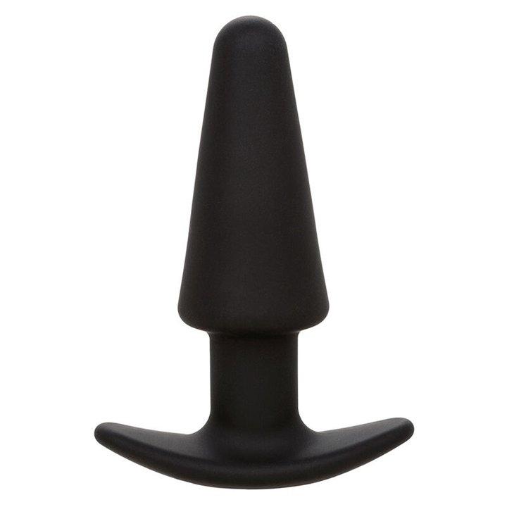 CALEXOTICS - ROCK BOTTOM TAPERED ANAL PLUG 10 VIBRACIONES SILICONE BLACK - D-241434 - Teknashop Ltd