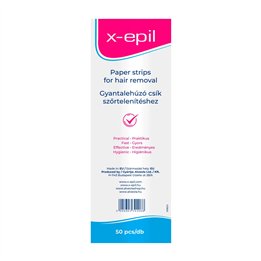 X-Epil, X-Epil, Silky Finish, Hair Removal Wax Strips, 50 pcs - Teknashop Ltd