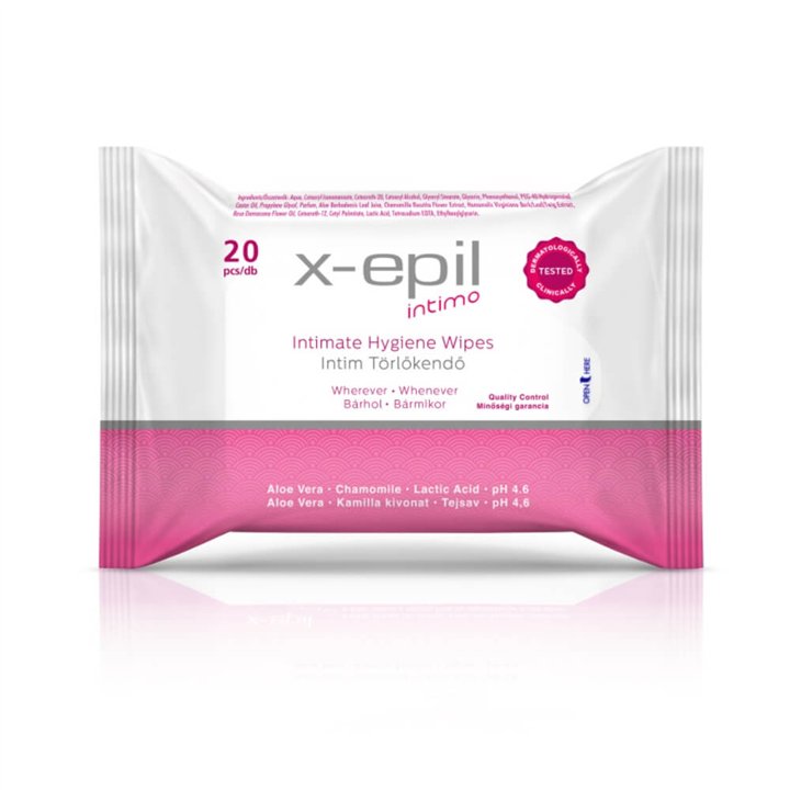 X-Epil, Intimate Hygiene, Intimate Wipes, 20 pcs - Teknashop Ltd