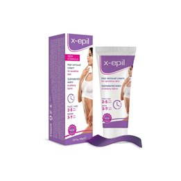 X-Epil, X-Epil, Silky Finish, Hair Removal Cream, For Sensitive Skin, For Underarms & Bikini Area, 40 ml - Teknashop Ltd