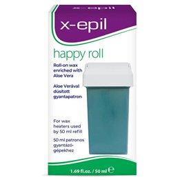 X-Epil, Happy Roll, Aloe Vera, Silky Finish, Depilatory Wax, Body, 50 ml - Teknashop Ltd