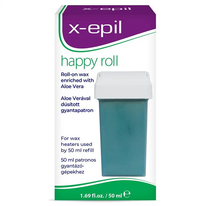 X-Epil, Happy Roll, Aloe Vera, Silky Finish, Depilatory Wax, Body, 50 ml - Teknashop Ltd