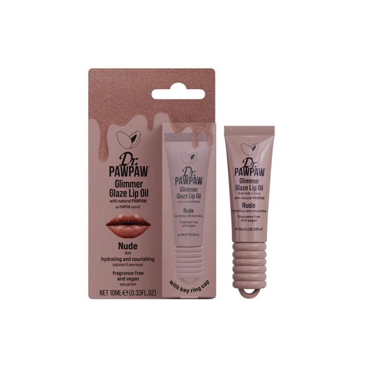 Dr. PawPaw, Glimmer Glaze, Hydrating & Glow, Lip Oil, Nude, 10 ml - Teknashop Ltd