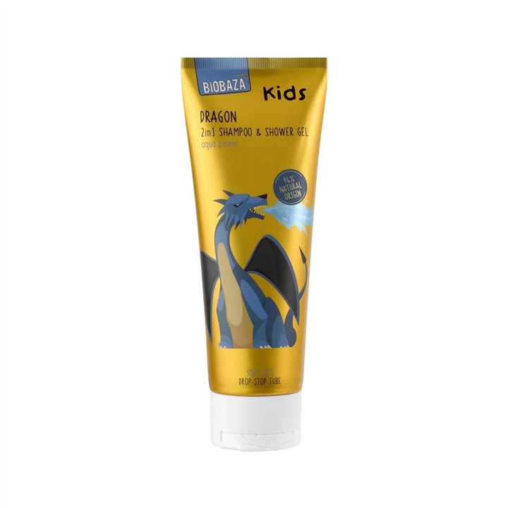 Biobaza, Dragon Kids, Shower Gel & Shampoo 2-In-1, Aloe Vera, 250 ml - Teknashop Ltd