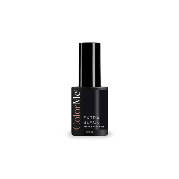 ColorMe Cosmetics, Extra Black, Gel, Semi-Permanent Nail Polish, 10 ml - Teknashop Ltd