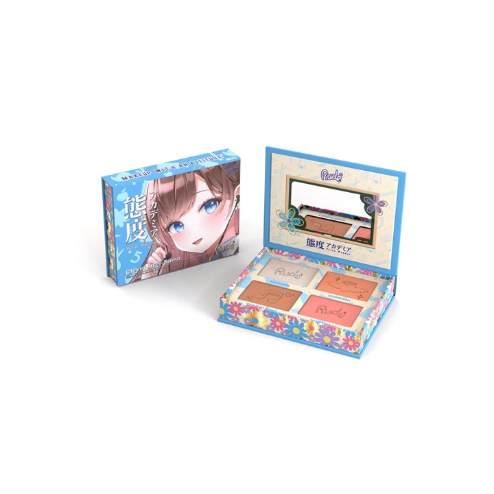 Rude Cosmetics, Clever Kirei-Sama, Multi-use, Face Palette, 4 Shades - Teknashop Ltd