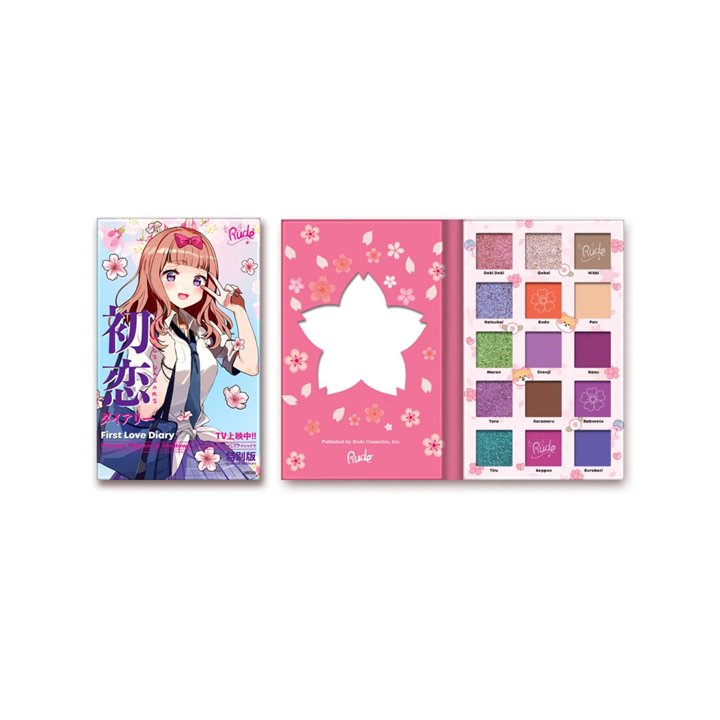 Rude Cosmetics, First Love Diary, Eyeshadow Palette, 15 Shades - Teknashop Ltd