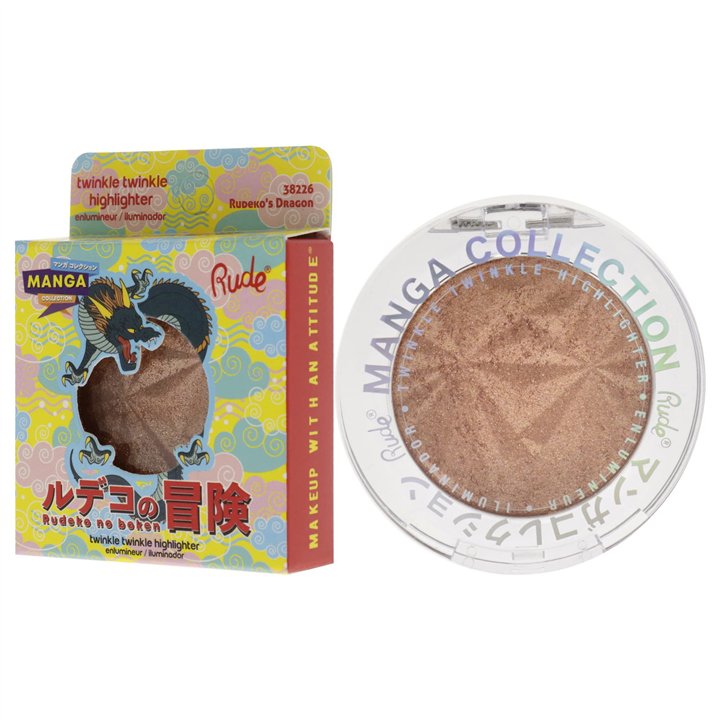 Rude Cosmetics, Twinkle Twinkle, Illuminating, Highlighter Palette, Rudeko's Dragon, 4 g - Teknashop Ltd