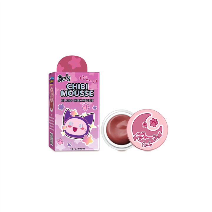 Rude Cosmetics, Chibi Mousse, Lip & Cheek Balm 2-In-1, Tada!, 4 g - Teknashop Ltd