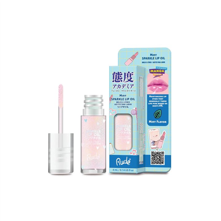 Rude Cosmetics, Mint Sparkle, Lip Oil, 4 ml - Teknashop Ltd