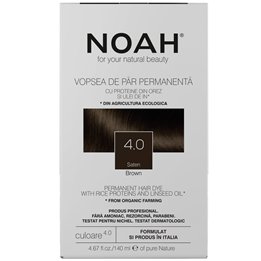 Noah, Permanent Hair Colour, Permanent Hair Dye, 4.0 Brown, 140 ml - Teknashop Ltd
