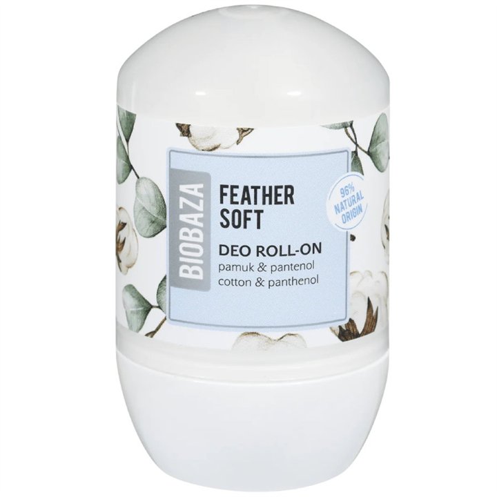 Biobaza, Feather Soft, Cotton, Anti-Perspirant, Deodorant Roll-On, For Women, 50 ml - Teknashop Ltd