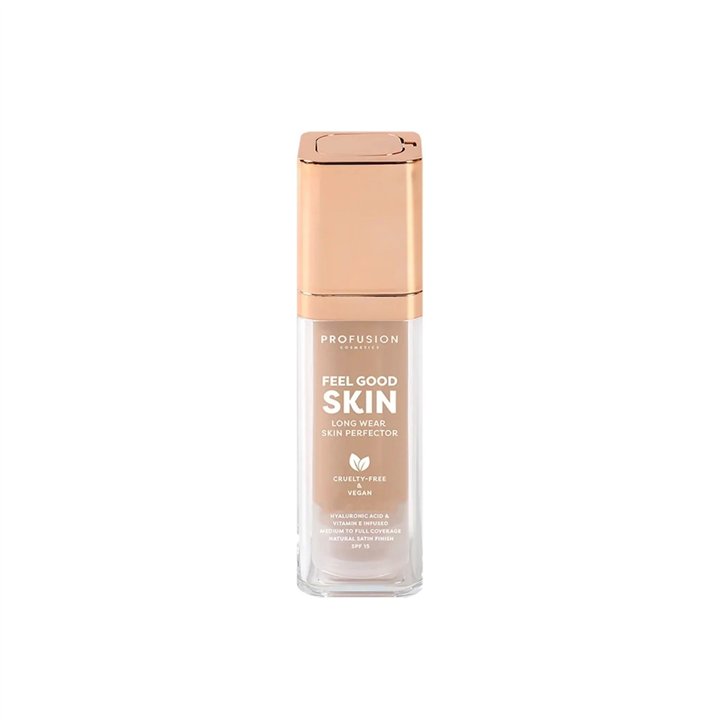 Profusion Cosmetics, Feel Good Skin, Satin Finish, Liquid Foundation, 320, Medium, SPF 15, 30 ml - Teknashop Ltd