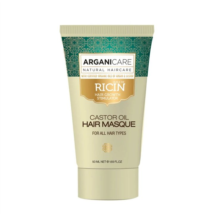 Arganicare, Castor Oil, Hair Treatment Cream Mask, For Growth Stimulation, 50 ml - Teknashop Ltd