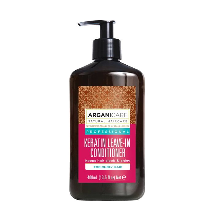 Arganicare, Keratin, Hair Leave-In Conditioner, Shiny, 400 ml - Teknashop Ltd