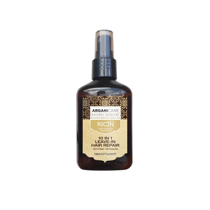 Arganicare, 10 in 1 Ricin, Hair Leave-In Conditioner, Detangling & Anti-Frizz, 150 ml - Teknashop Ltd