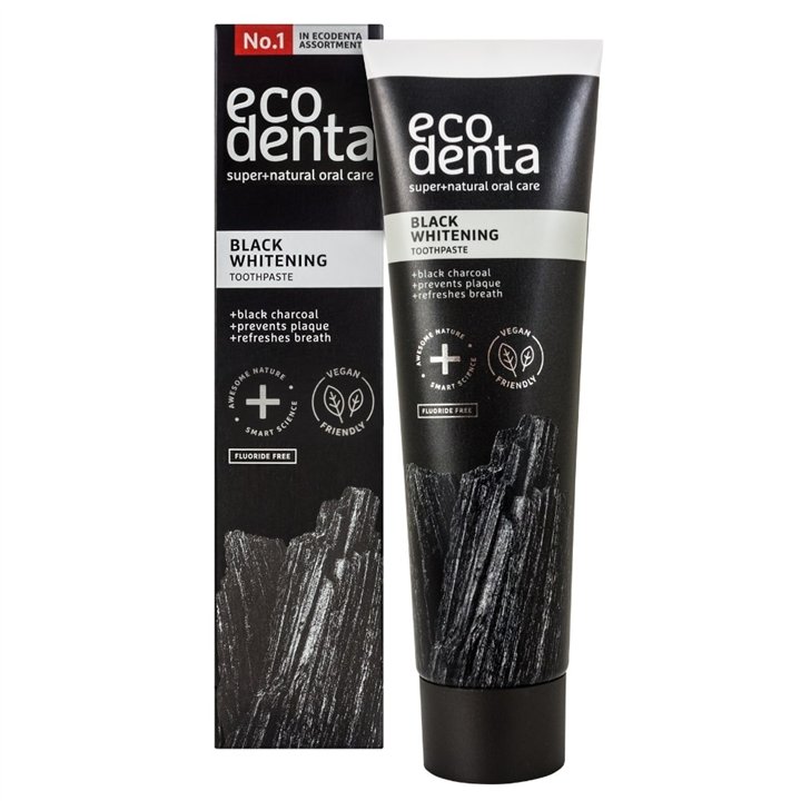 Ecodenta, Black Whitening, Whitening & Freshening, Toothpaste, 100 ml - Teknashop Ltd