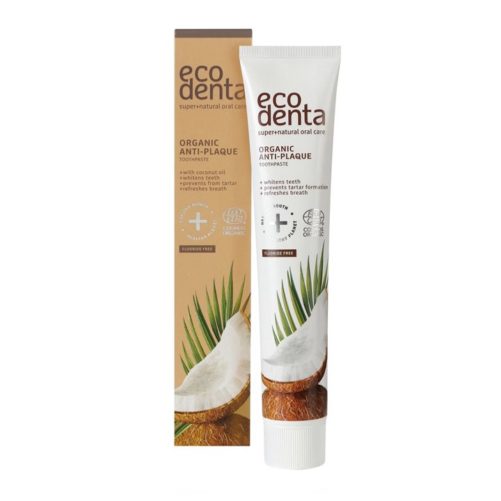 Ecodenta, Organic Anti-Plaque, Whitening & Anti-Plaque, Toothpaste, 75 ml - Teknashop Ltd