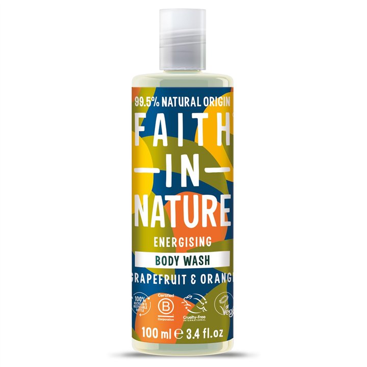 Faith In Nature, Grapefruit & Orange, Energising, Body Wash, 100 ml - Teknashop Ltd