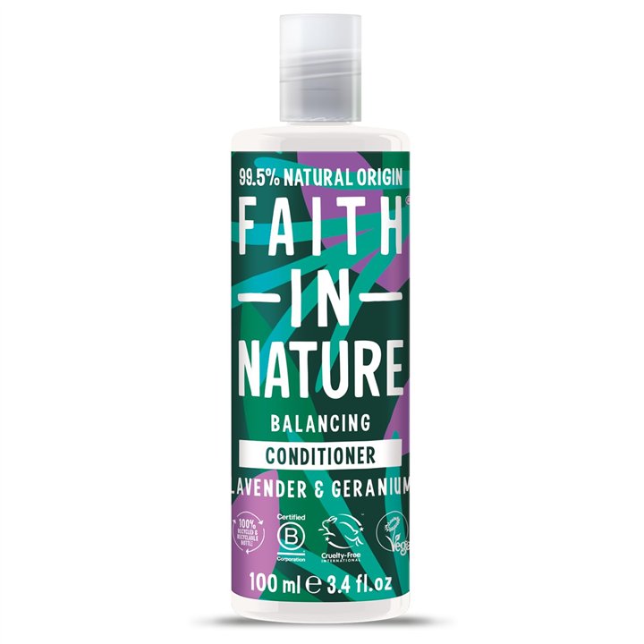Faith In Nature, Lavender & Geranium, Hair Conditioner, Balancing, 100 ml - Teknashop Ltd