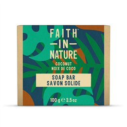 Faith In Nature, Coconut, Cleansing & Moisturising, Soap Bar, 100 g - Teknashop Ltd