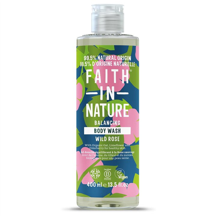 Faith In Nature, Wild Rose, Cleansing & Nourishing, Body Wash, Body, 400 ml - Teknashop Ltd